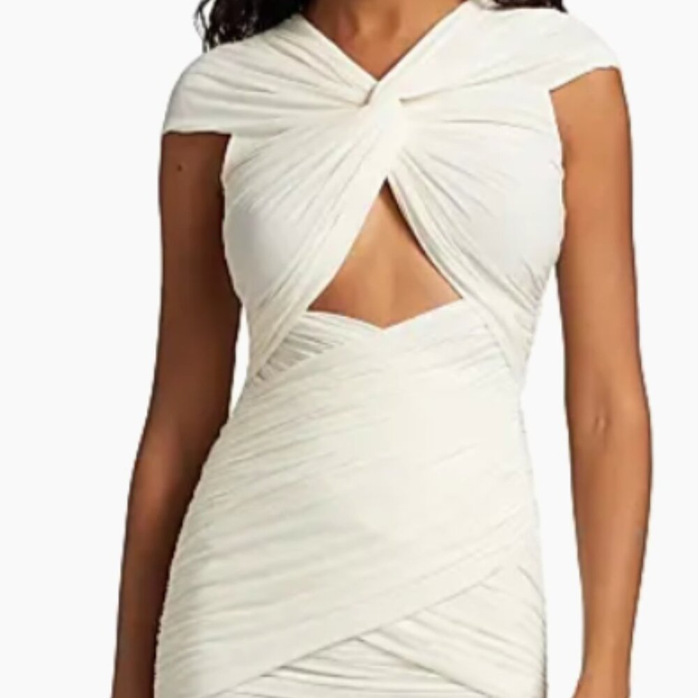Ronny Kobo Nasha Ruched Twisted Cut-Out Maxi Dress